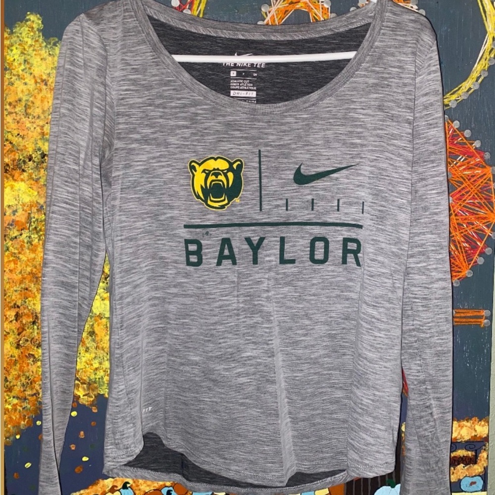 Nike Gray Baylor Bear Long Sleeve Shirt